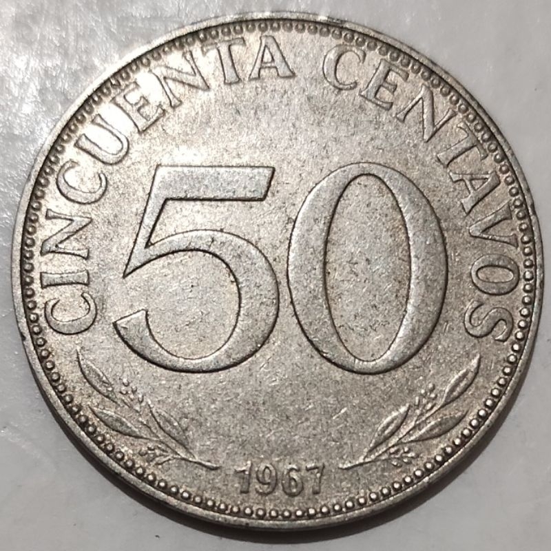 Moeda 50 centavos 1967 Bolivia 🇧🇴