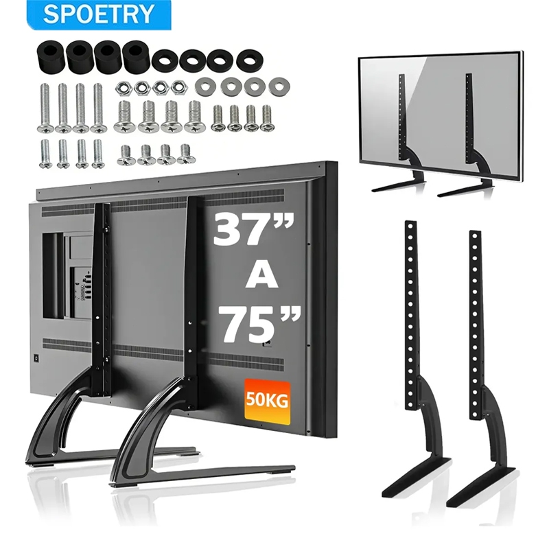 Suporte De Mesa Para Tv Base 37'' A 75'' Lcd Led oled qled Universal Samsung LG 42 43 48 50 55 58 60 65 70 75 Polegadas