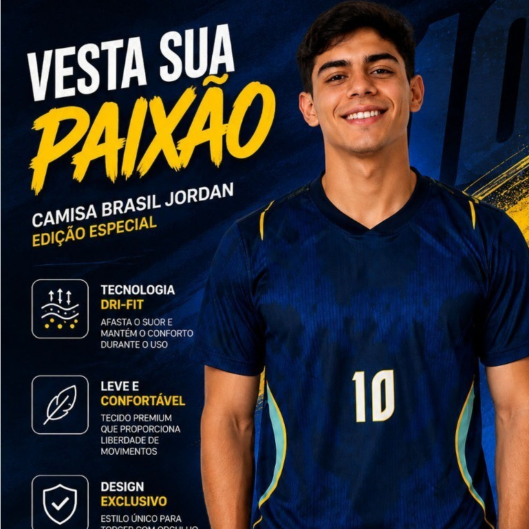 Camisa do Brasil Azul Camiseta Futebol Torcedor Brasileiro