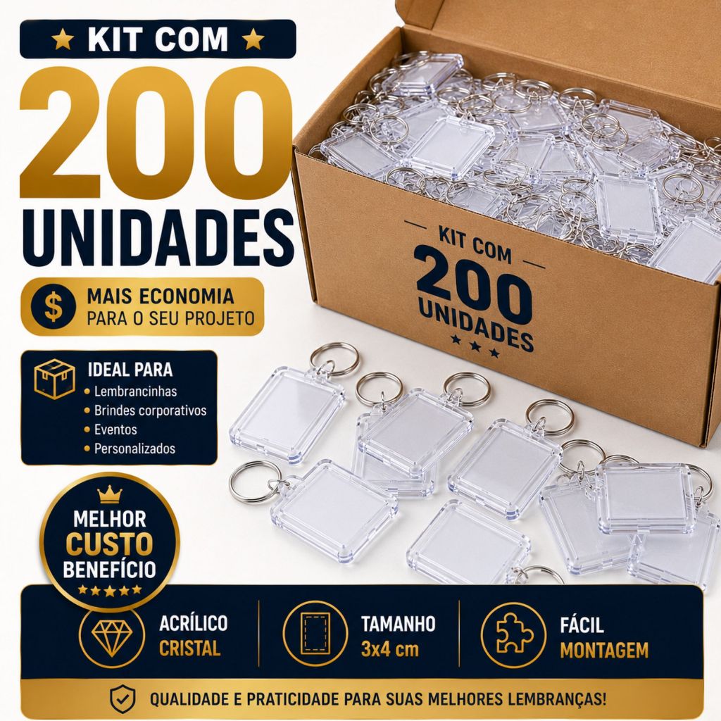 200 Chaveiros Personalizados 3x4 Com Foto Lembrancinha Casamento Aniversário