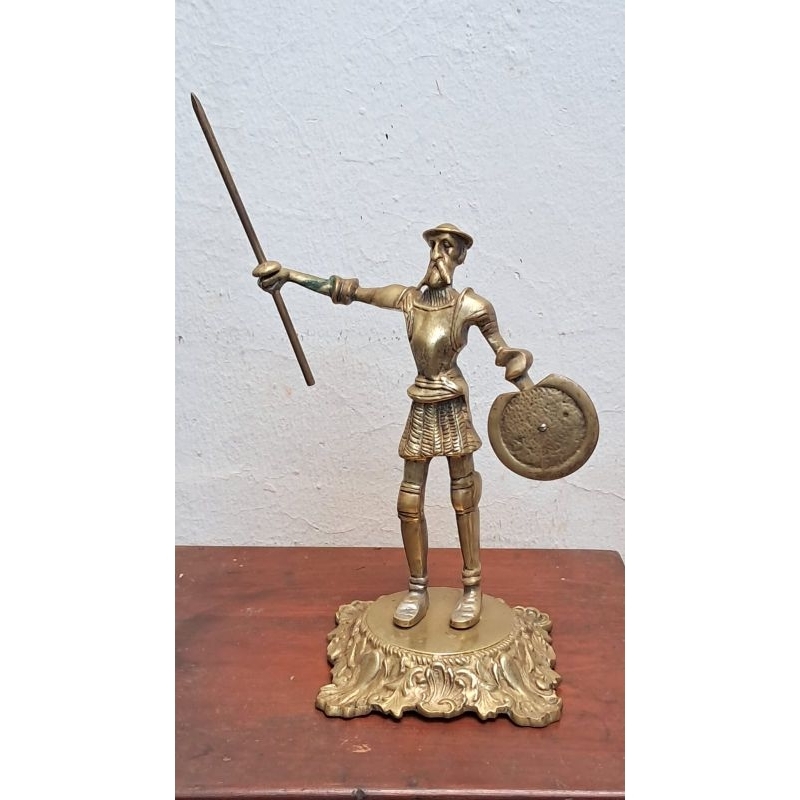 Estátua Antiga Dom Quixote em Bronze Maciço - 40cm