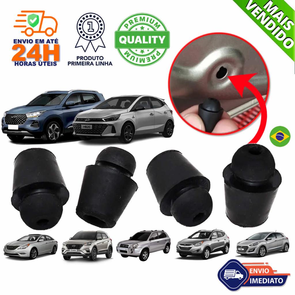 Kit Batente Bucha Coxim da Porta HB20 I30 Elantra Ix35 Tucson Creta Soul Sportage Azera Tiggo x5 x7