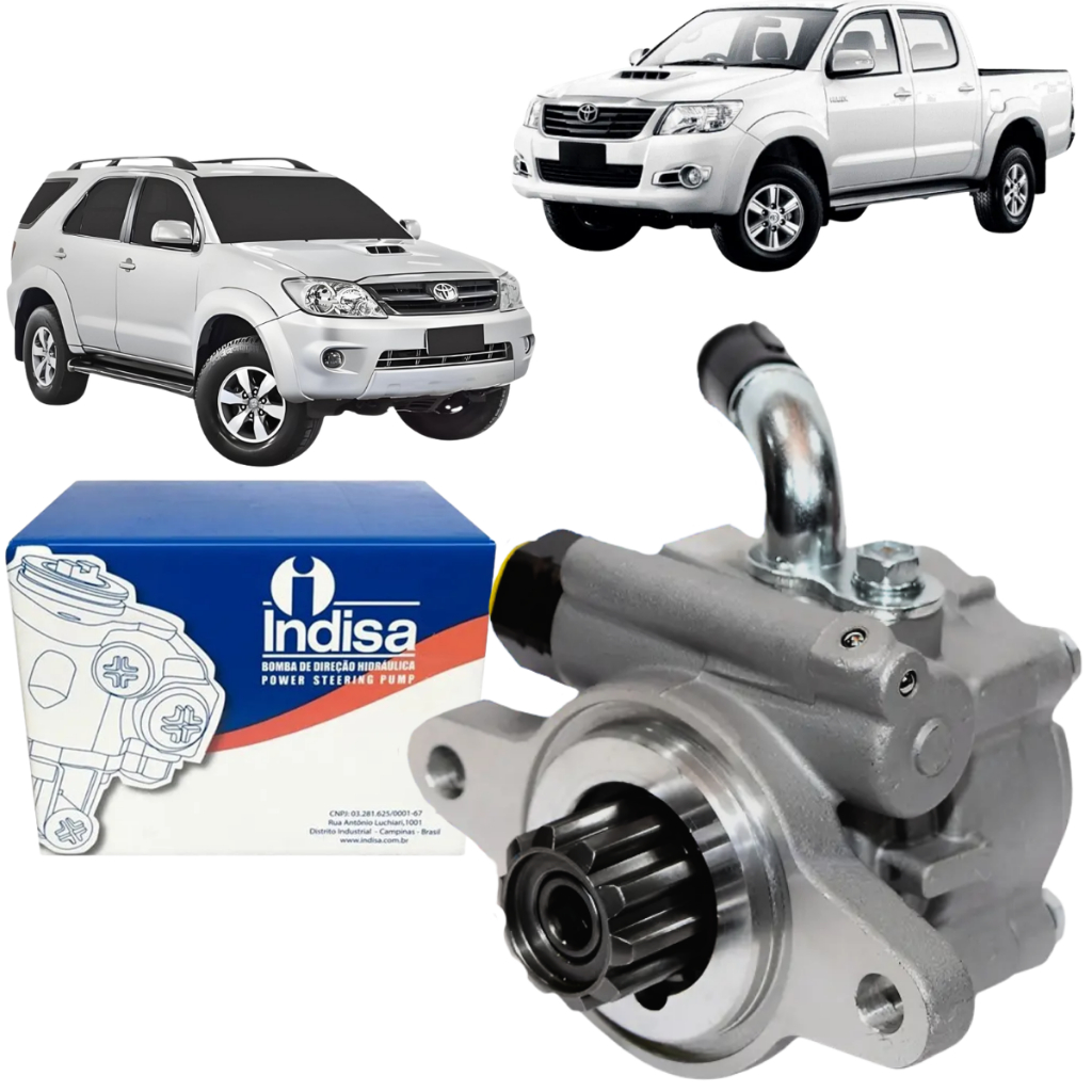 Bomba de Direção Hidráulica Para Toyota Hilux SW2 SW4 SRV 2.5 3.0 2005 Até 2015 Original Indisa