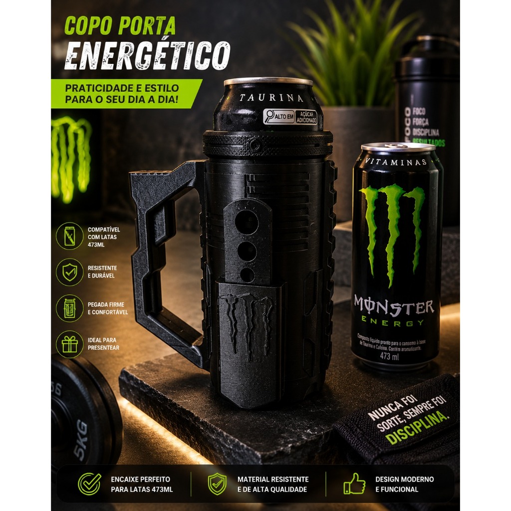 #copoenergetico #portaenergetico #monsterenergy #copotermico #academia #fitness #crossfit #setupgamer #disciplina #foco