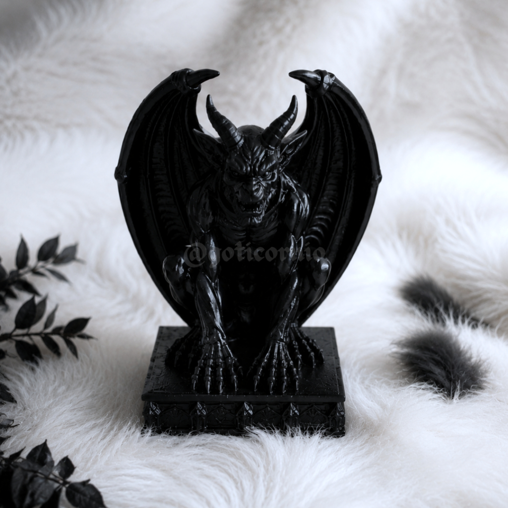 Gárgula Decorativa 3D (Estátua Gótica, Dark Decor, Halloween, Alternativo, Medieval, Fantasy Decor, Aesthetic)