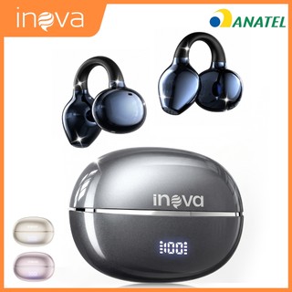 INOVA FreeClip Fone Bluetooth Aberto Zero Pressão Driver Titânio 32h IPX5 Chamadas Nítida…