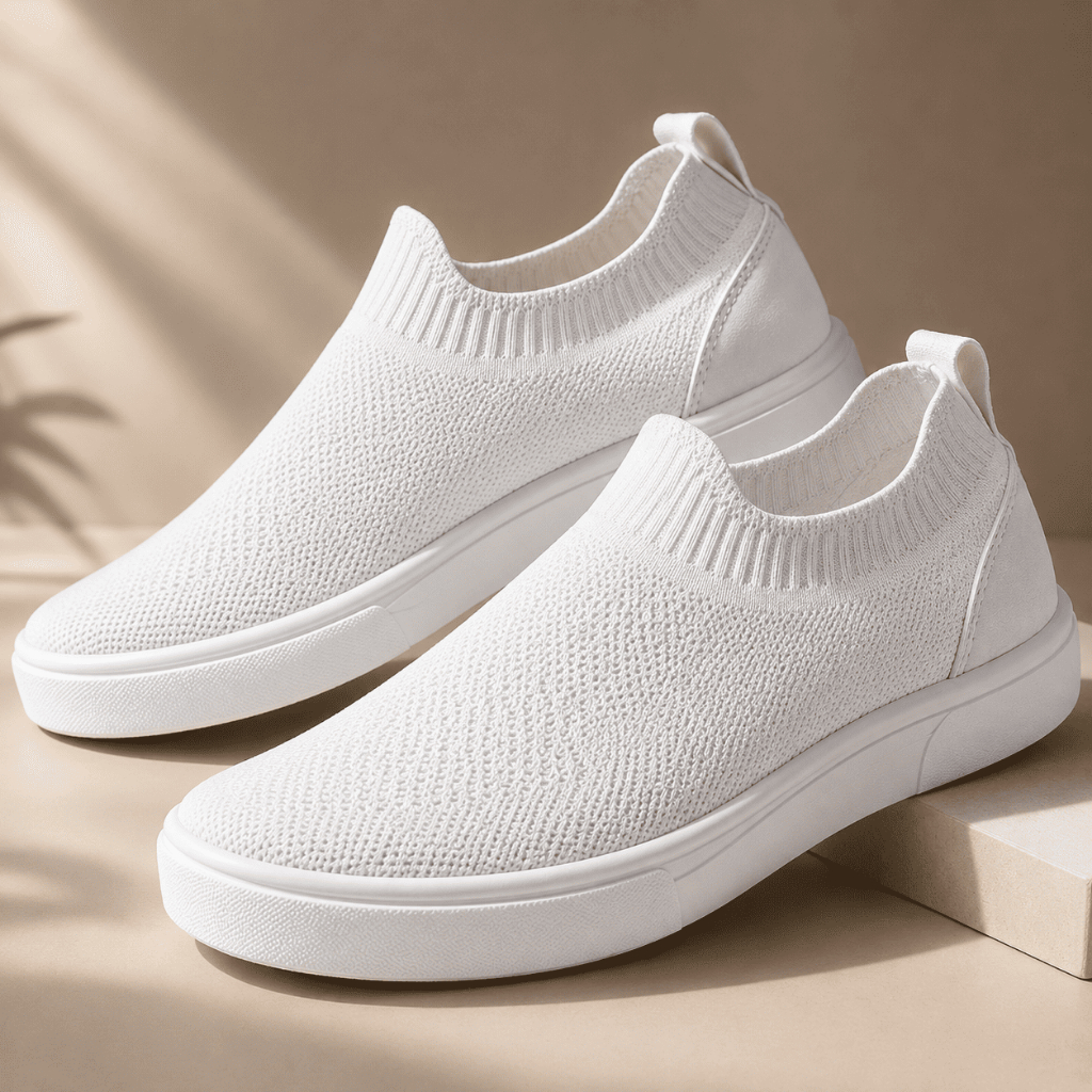 Tênis Meia Feminino Slip On Knit Casual Confortável Leve Antiderrapante Sem Cadarço