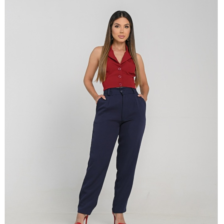 Calça alfaiataria feminina com corte social elegante