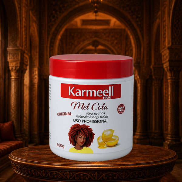 Mel Cola Karmeell Hair 500g Definidor Cachos Crespos Fixação Forte Anti Frizz