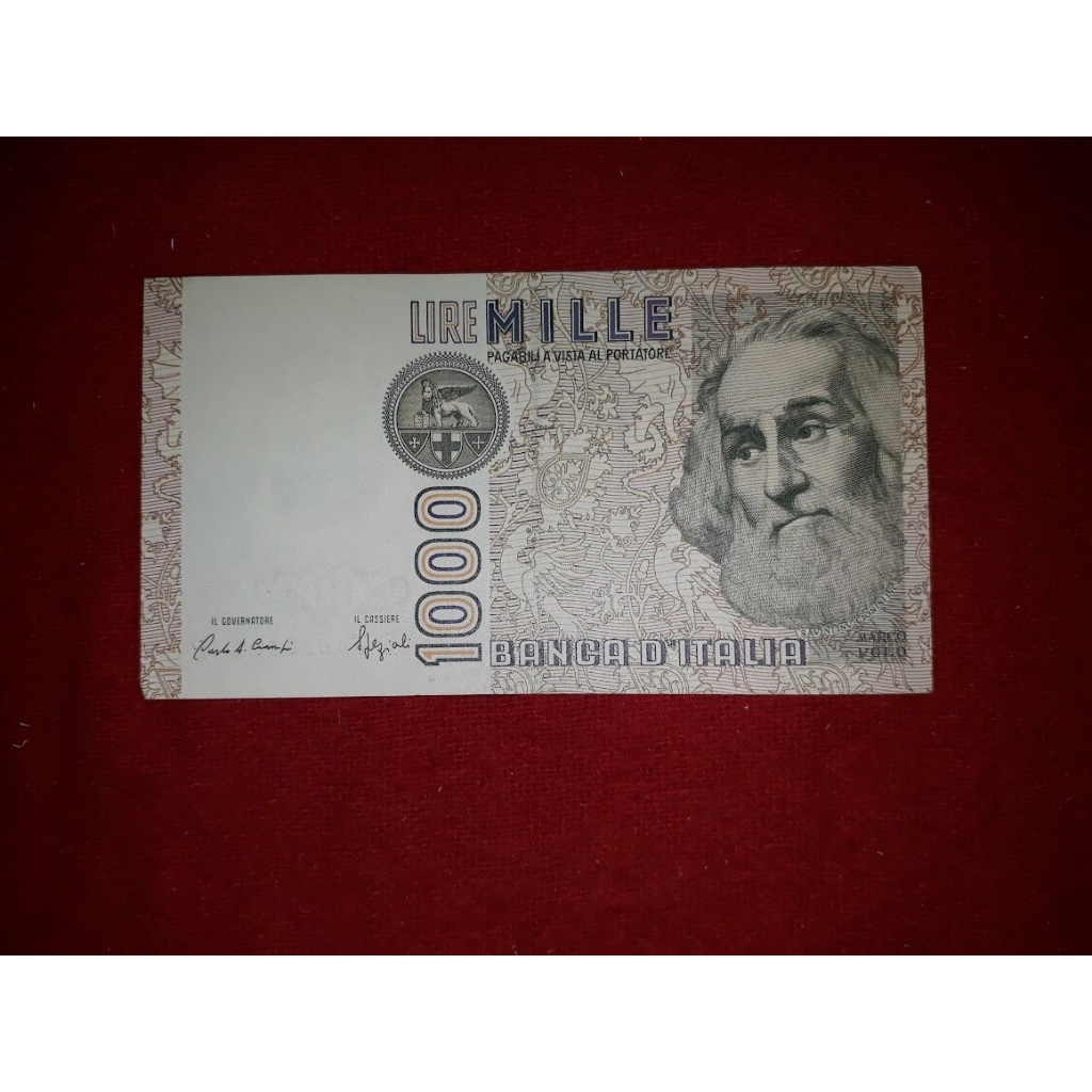 Cedula Colecionável da Italia 1000 Liras 1982 - Soberba
