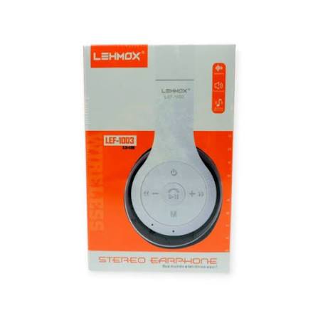 Fone De Ouvido Bluetooth Sem Fio Headphone Dobrável LEF-1003 Rádio FM Cartão SD P2 Original Com Microfone