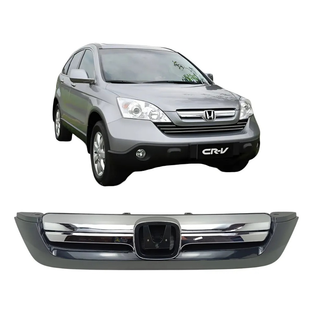 Grade Radiador Honda Crv 2007 2008 2009 Com Friso Cromado