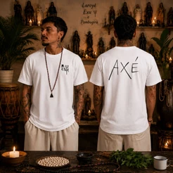 Camiseta Exu Umbanda Axé Saudação Fé Religião Camisa 100% Algodão Fio 30.1