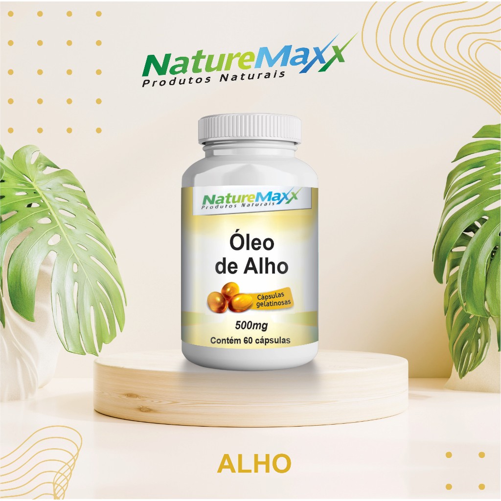 Alho ÓleoCaps Softgel  500mg ou 250mg 60 Cápsulas - Naturemaxx - Suplemento Alimentar Natural