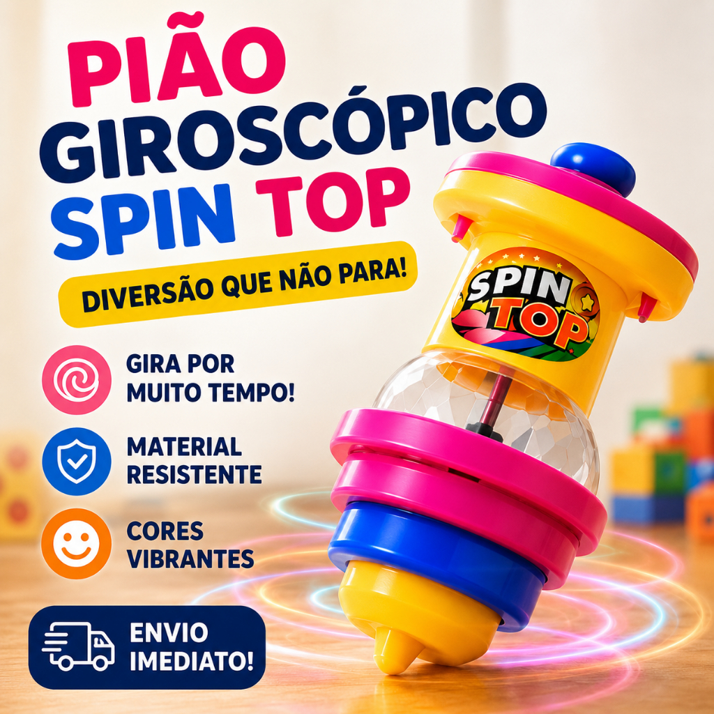 Kit 2/5/10/15 Pião Giroscópio Brinquedo Infantil Brincadeira Criança Lembrancinhas Presente