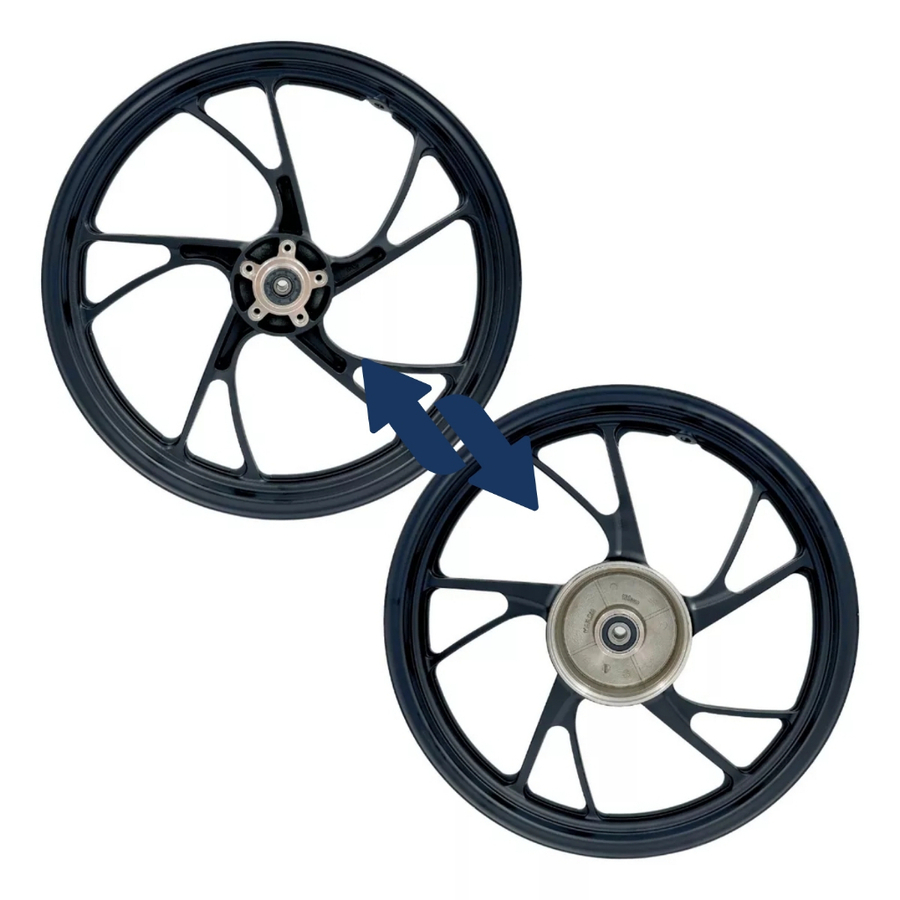 Rodao Roda Liga Leve Pé De Galinha Cg Titan Fan Ks 150 160 Start Cargo Freio A lona E Tambor Preto