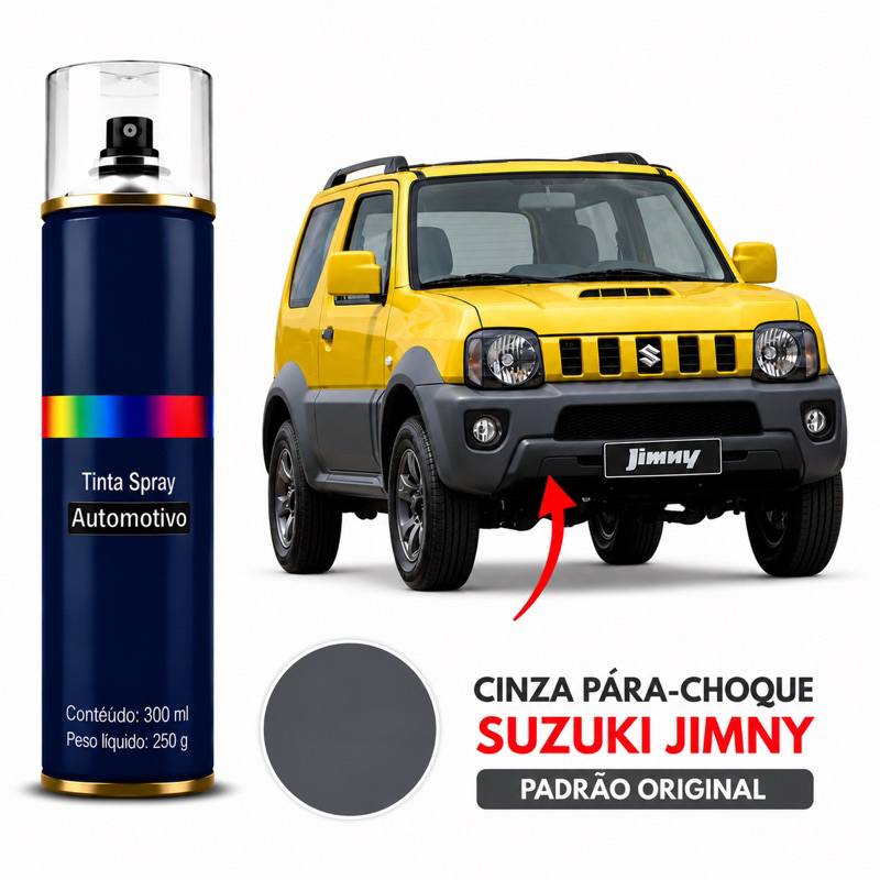 Tinta Spray Cinza Pára-choque Suzuki Jimny 300ml jimi