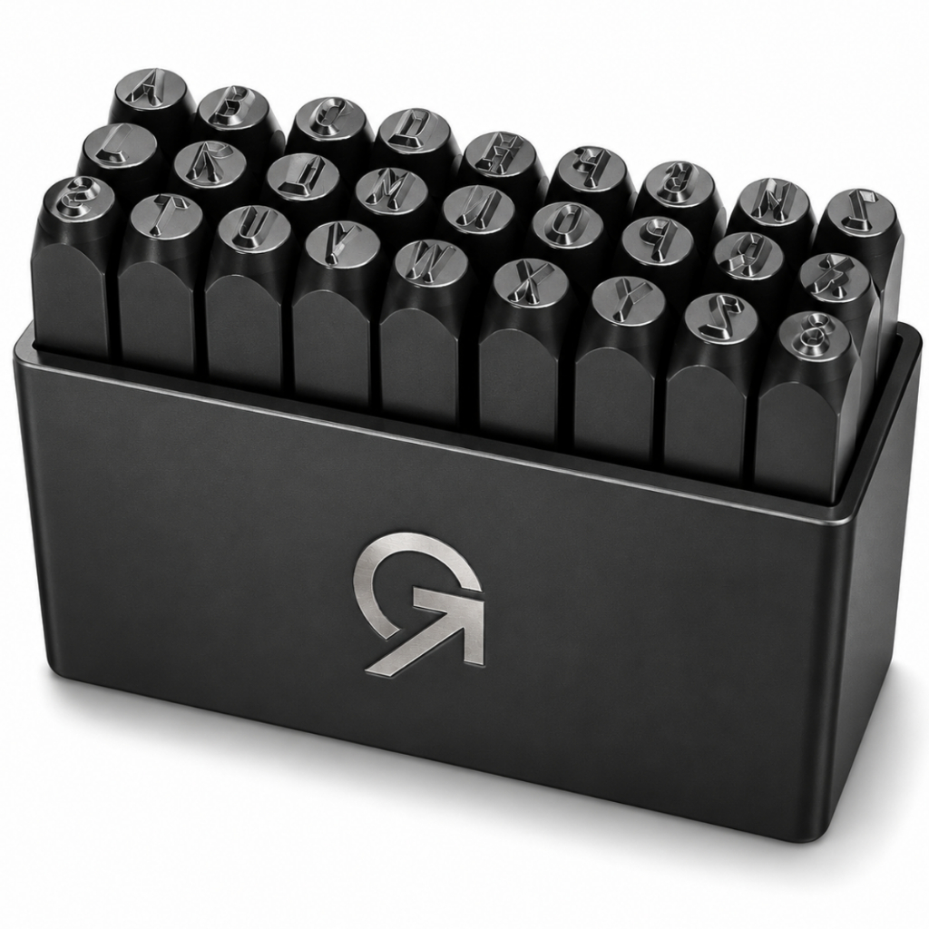 Alfabeto De Bater 4mm 27 Peças Letras Punção Marcador Aço Para Gravação Marcação Manual Baixo Relevo Profissional