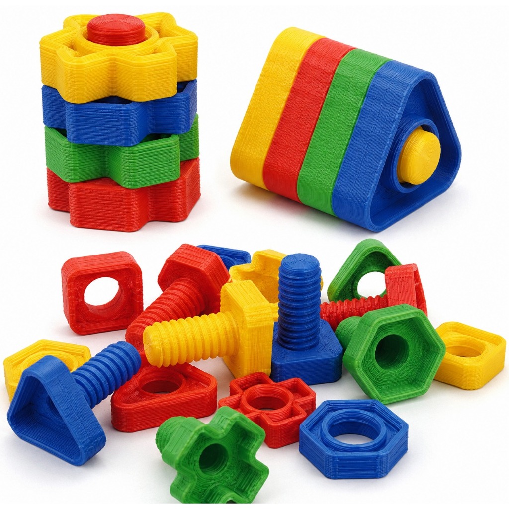 Parafusos Educativos Brinquedo de Montar, Brinquedo de Encaixe Didático Coordenação motora