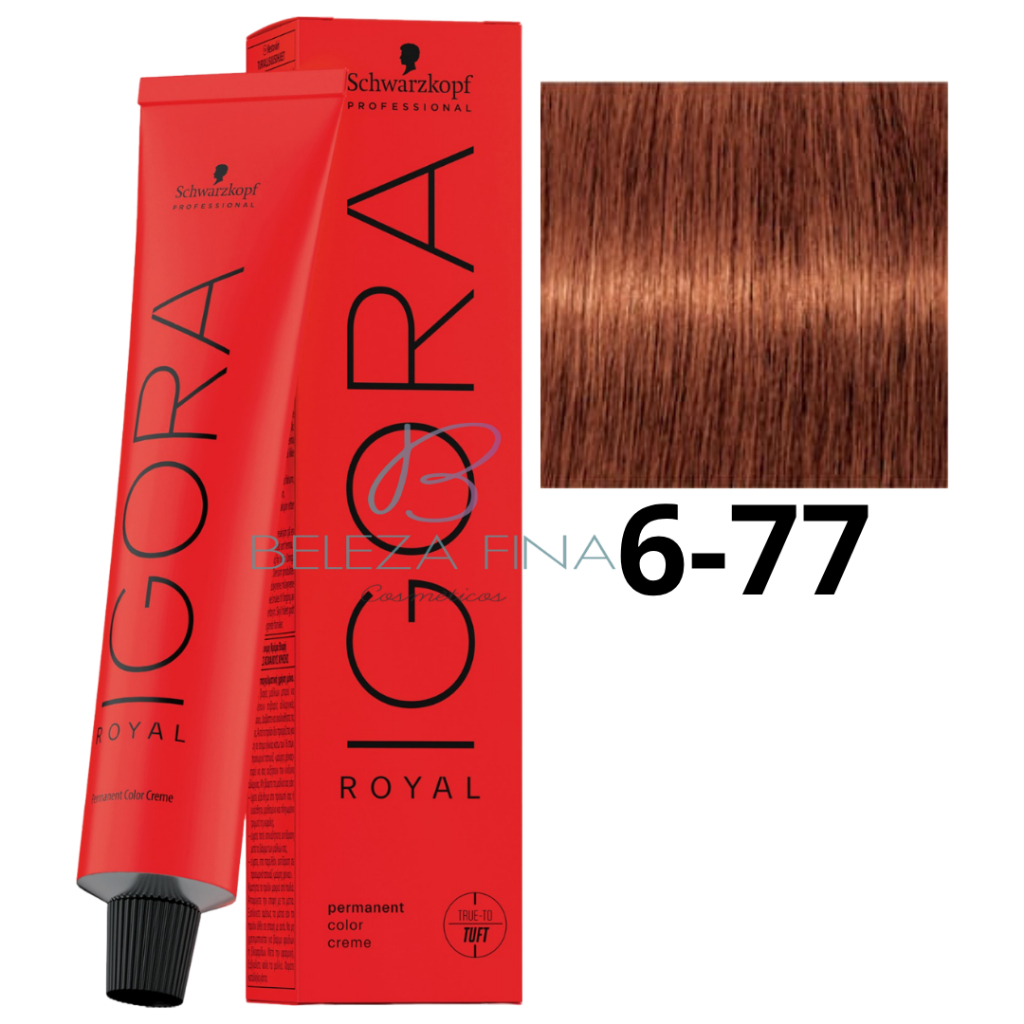Coloração Schwarzkopf Igora Royal Tintura 6-77 60g LOURO ESCURO COBRE EXTRA