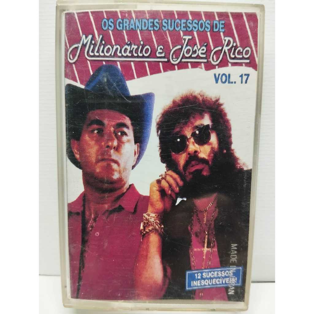Fita Cassete K7 - Milionário E José Rico Grandes Sucessos Vol.17