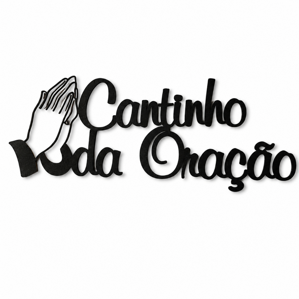 Placa Decorativa Cantinho da Oração – Decoração Cristã para Parede e Espaço Devocional
