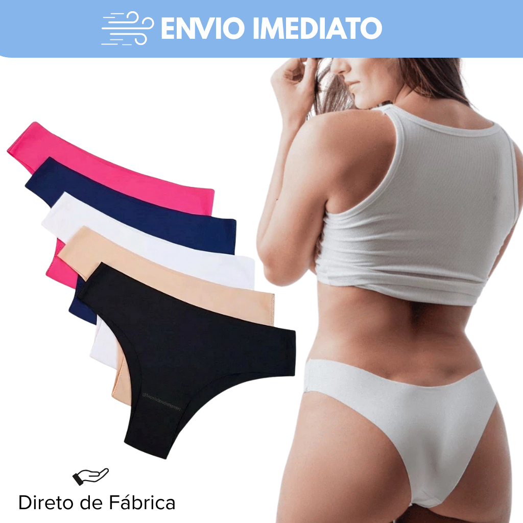 Kit 3,5 ou10 Calcinhas Corte A laser Promoção CONFORTO Não Marca Roupa Academia Delicada