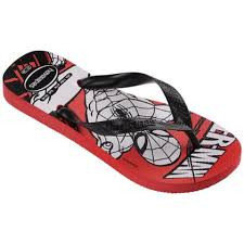 Chinelo Havaianas Top Marvel Logomania Original – Vermelho Rubi/Preto