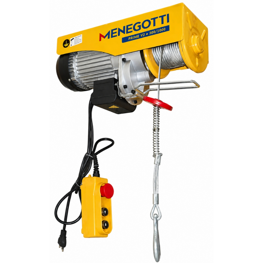 Talha Guincho Elétrico 1 Ton Elevação 12m 220V Menegotti