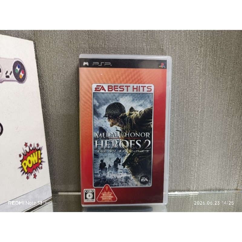 MEDAL OF HONOR HEROES 2 PSP ORIGINAL JOGO MIDIA FISICA UMD JAPONES COMPLETO COM MANUAL