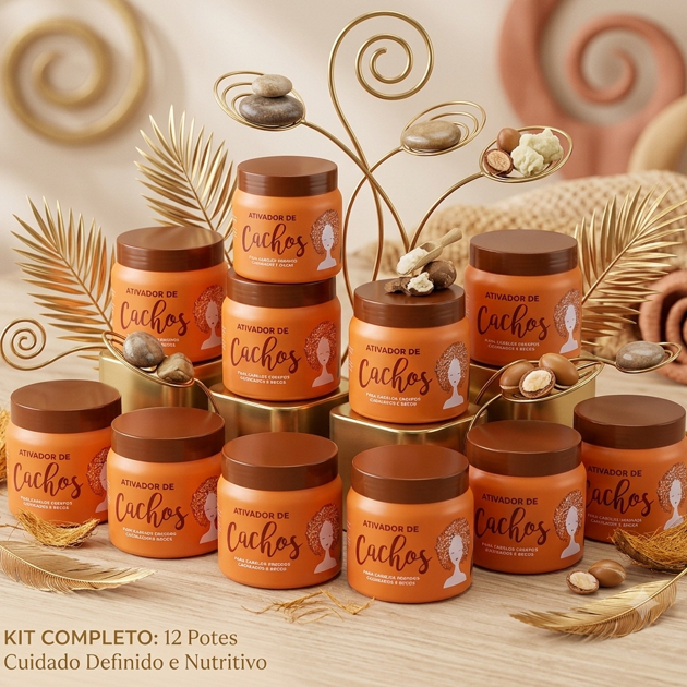 Kit 12 Ativador De Cachos Naxos 500g Atacado Caixa Fechada