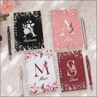 Agenda 2027 com Caneta Metal Touch - Personalizada - Miolo Colorido - Capa Dura - Holográ…