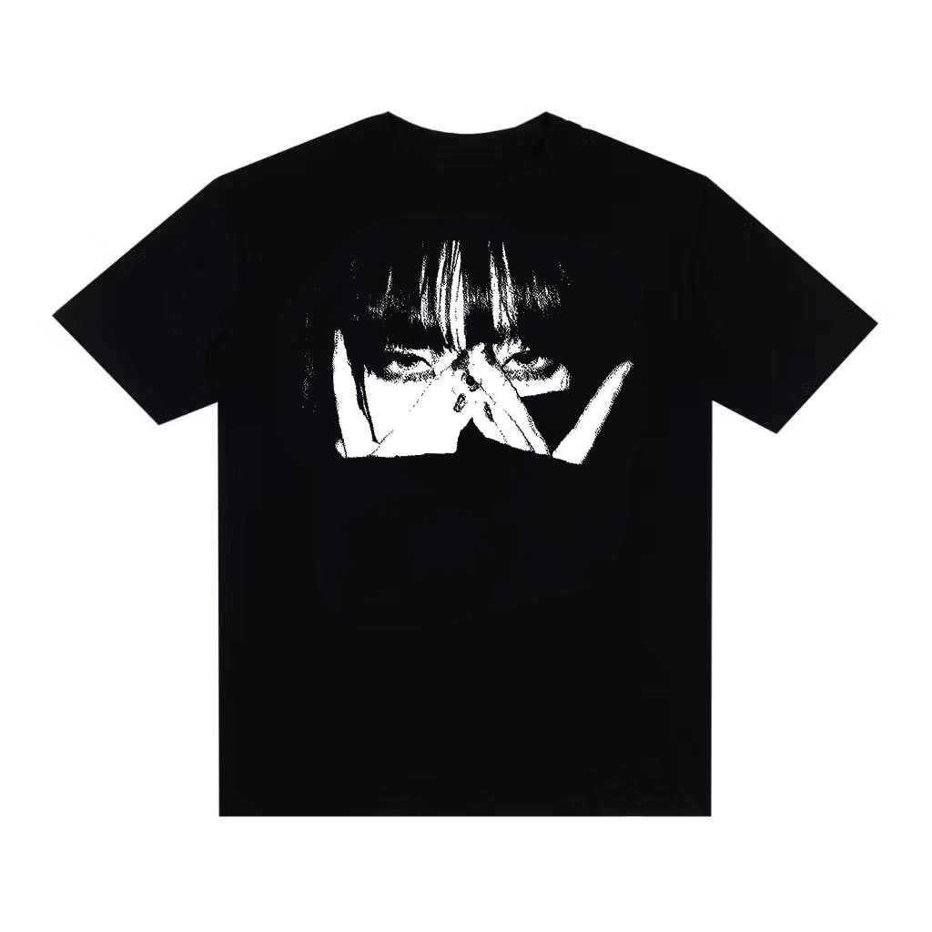 Camiseta Streetwear Oversized Unissex Swag "Gótica Mãos" Premium Algodão Alternativa Gótica Opium Y2K Estilosa Estampado