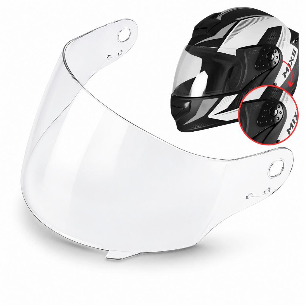 Viseira De Capacete Mixs Mx Gladiator Cobra Cristal Fumê Resistente