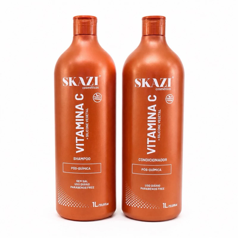 Kit Skazi Shampoo + Condicionador Vegano Pós Quimica Vitamina C
