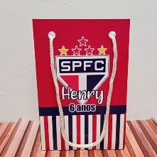 Sacolinhas personalizadas P Time São Paulo PEGUE E MONTE Lembrancinha de aniversário Sacolinha surpresa