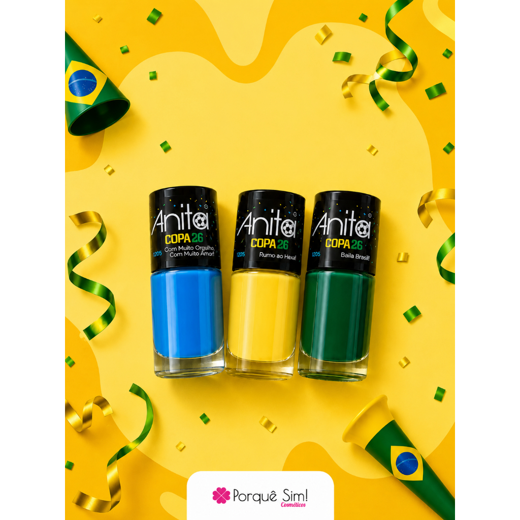Esmalte Anita Copa Do Mundo 2026 Vai Brasil !