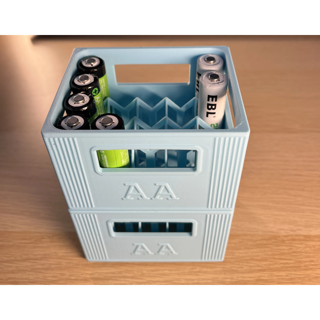 Organizador de Pilhas AAA Premium | Porta Pilhas Compacto e Moderno | Engradado