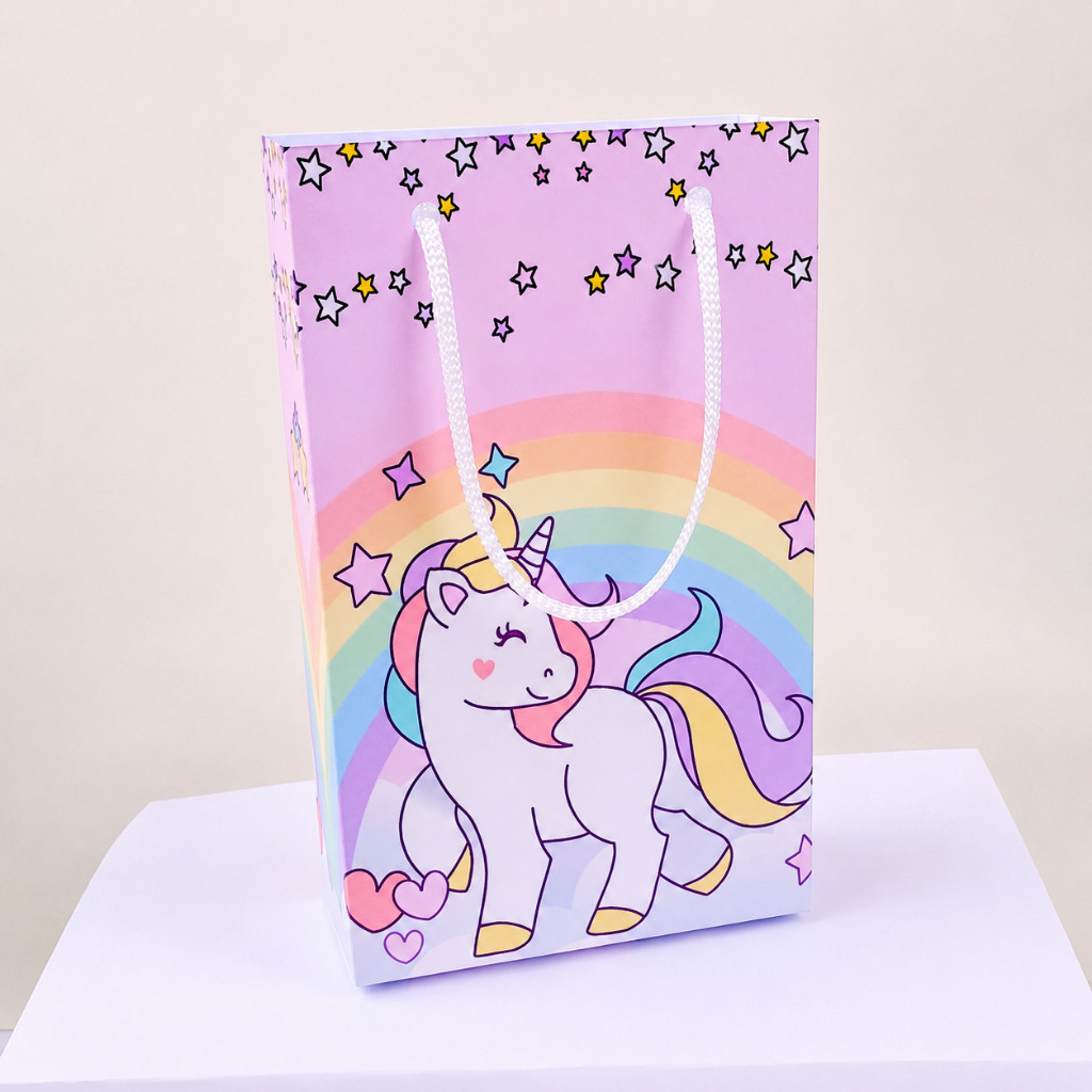 Kit Sacolinha Surpresa Festa Infantil Personalizado UNICORNIO Lembrancinhas Aniversário PEGUE E MONTE