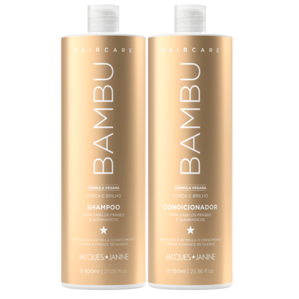 Kit Jacques Janine Bambu Shampoo 800ml+Condicionador 750ml  - Máscara 400g