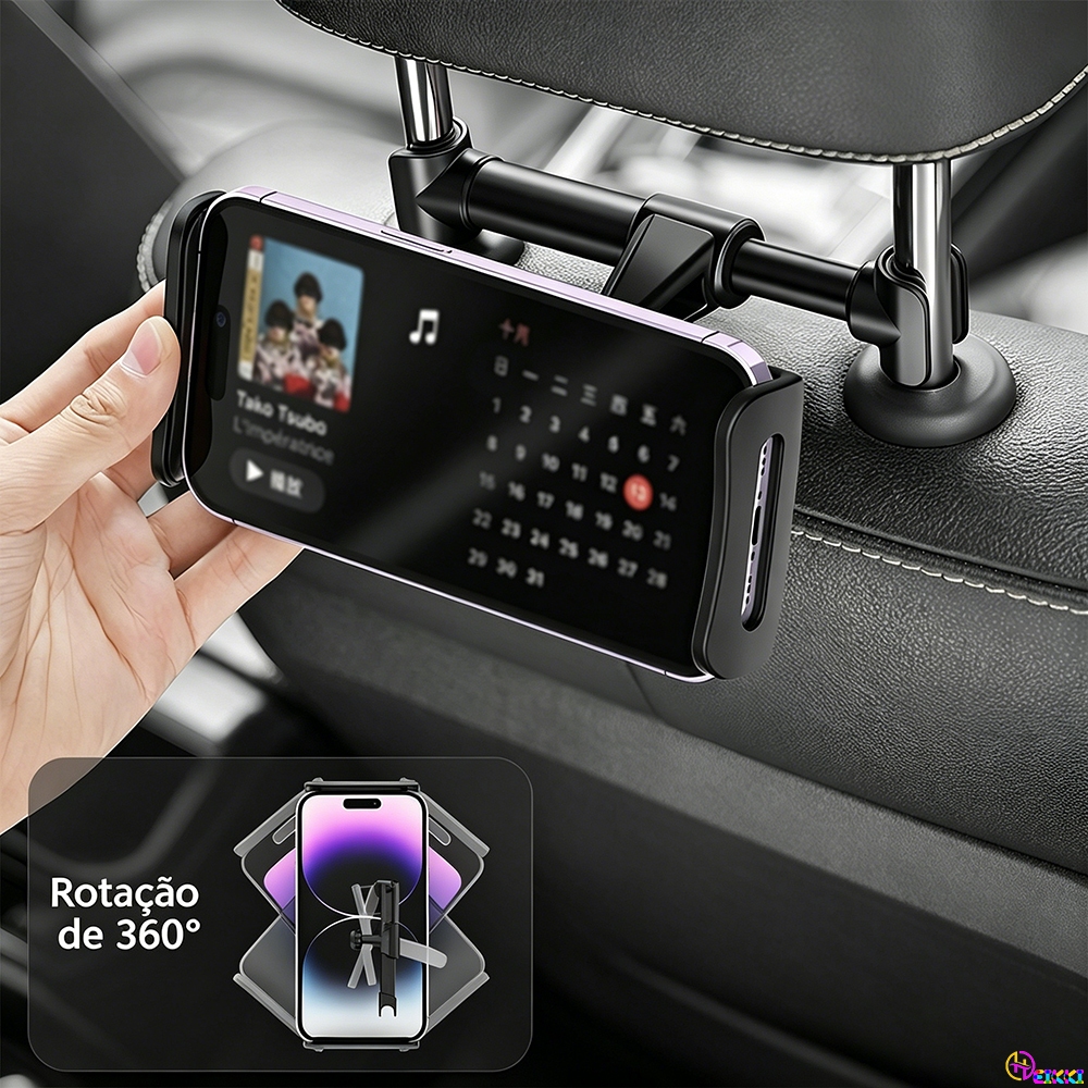 Suporte De Celular Moto 360° Giratório Retrovisor Universa GPS Para Motocicleta