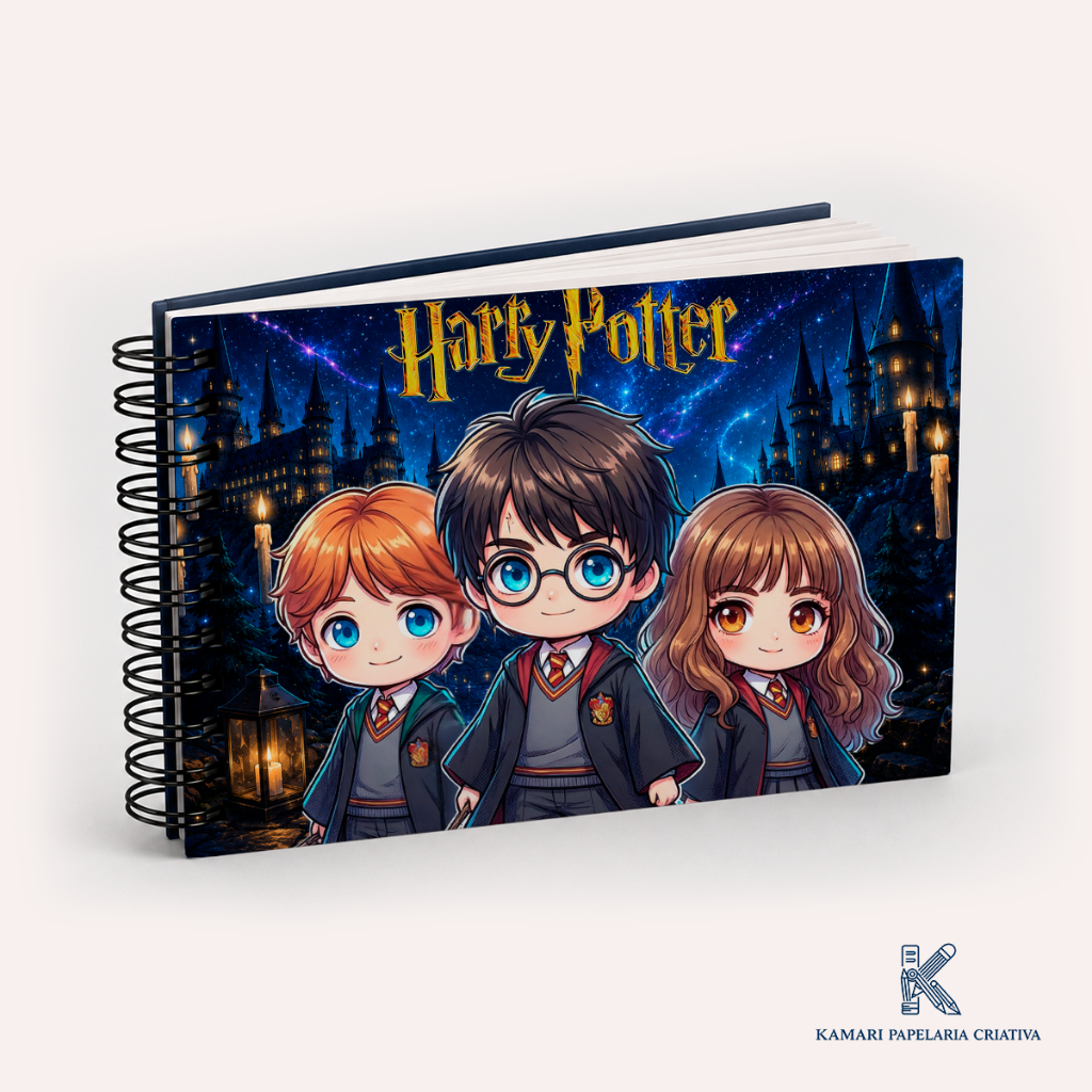 Livro de Colorir Harry Potter Com 50 Desenhos Exclusivos Edição Limitada Capa Dura Holográfica