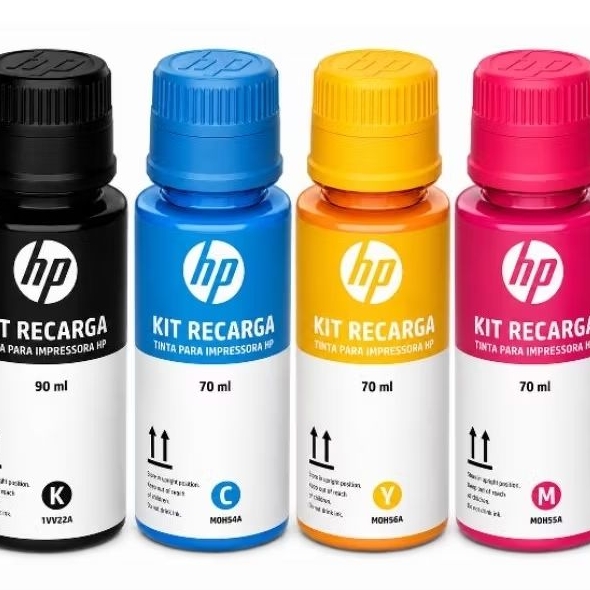 Kit Recarga Cartucho 300ml no Total Compatível HP 667 668 662 122 60 664 901 GT 53 52 Smart Tank