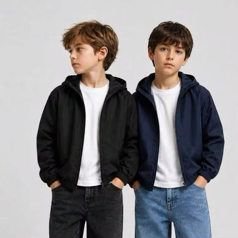 Corta vento infantil masculino quente inverno frio estilo blogueiro