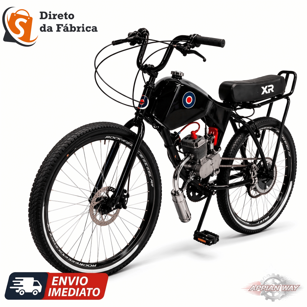 Bicicleta BIKE Motorizada Spitfire 80cc Caiçara Aro dianteiro 29 CARENAGEM EXCLUSIVA (SEMI MONTADA)