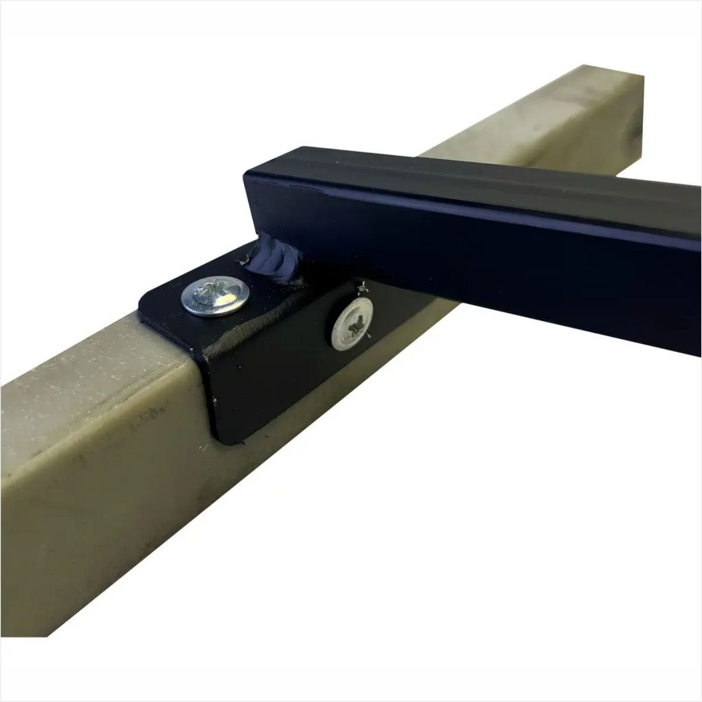 Kit 3 Suporte Braço Refletor Led Fachada Base L Curvado 60cm — imagem 2 de 2
