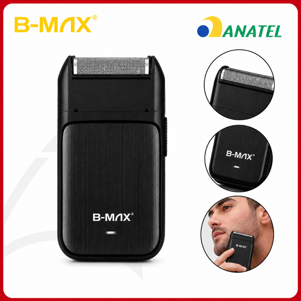 Maquina de Acabamento Shaver Aparador Barba Premium B-MAX Sem Fio Original