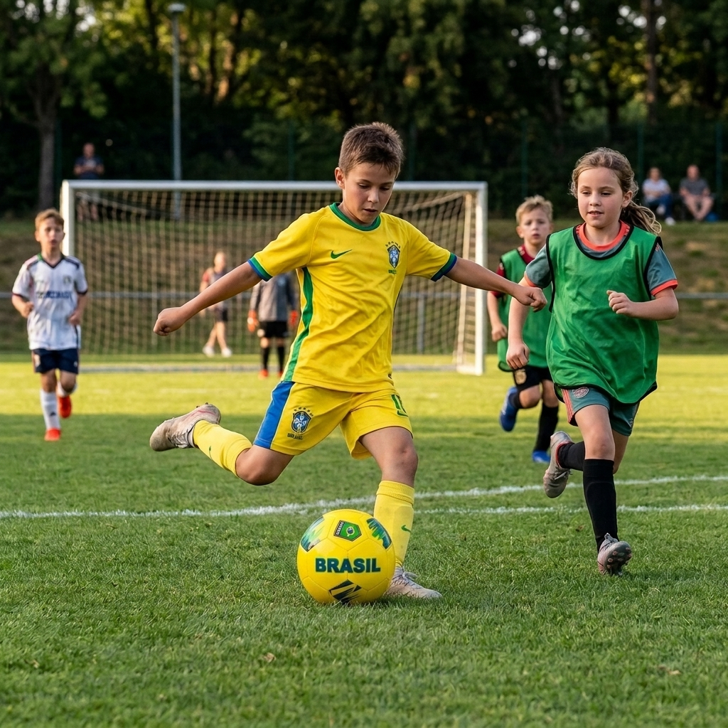 Bola De Futebol Campo Quadra Numero 5 Brasil Selecao Brasileira Amarela Resistente Infantil Adulto