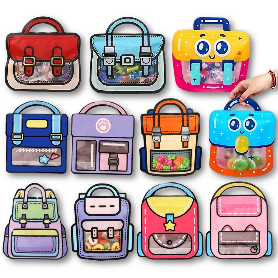 10 unidades Sacola Mochilas para doces e lembrancinhas 18x21cm