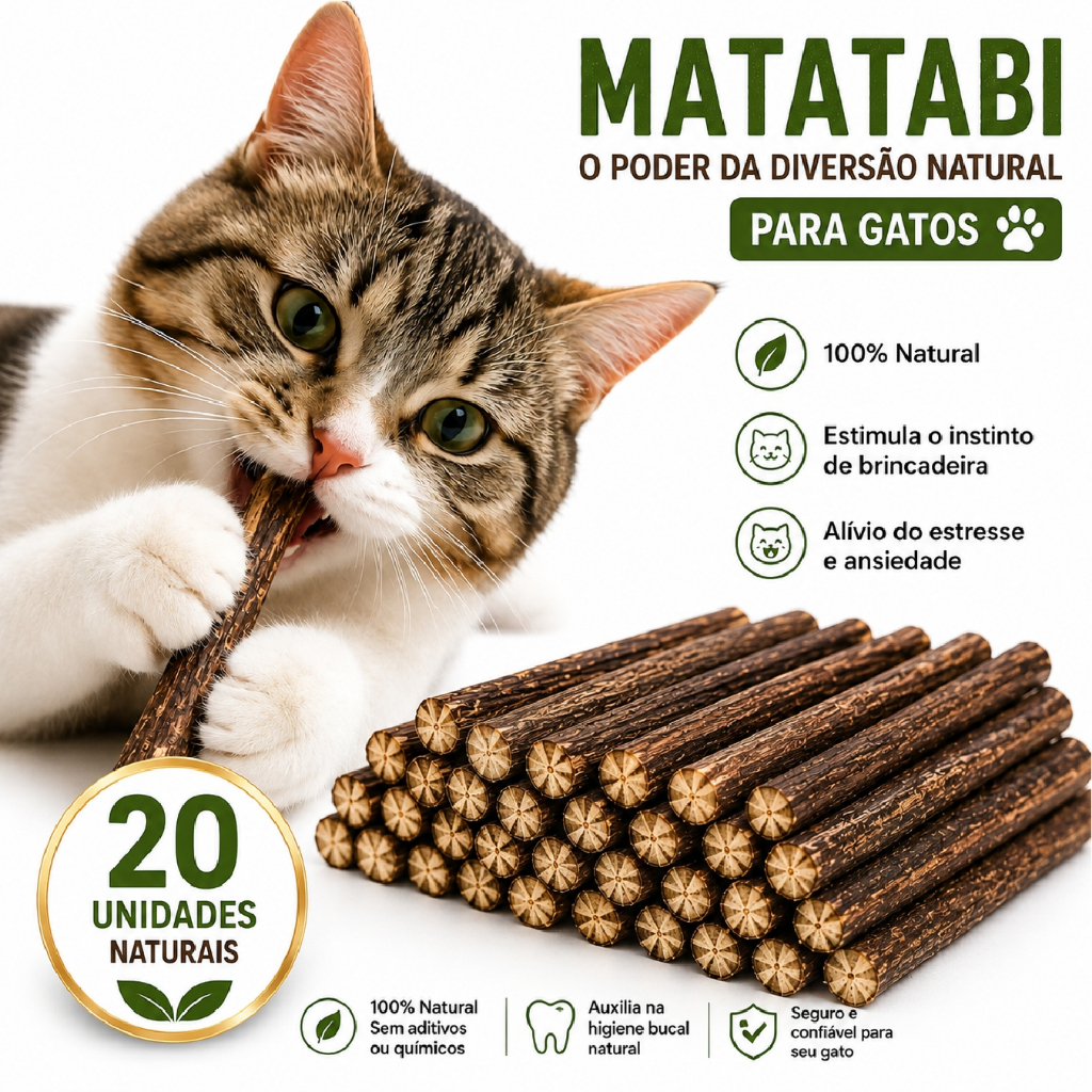MATATABI PARA GATOS KIT 20 UNIDADES
